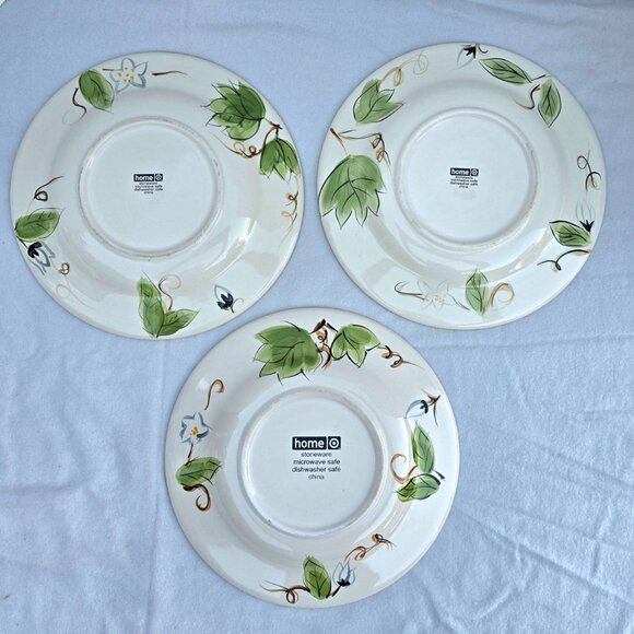 Set Of 3 Home (HMQ77) Salad Plates Fruit Grape Apples Pears Cherries 8 1/2" EUC - Picture 12 of 13